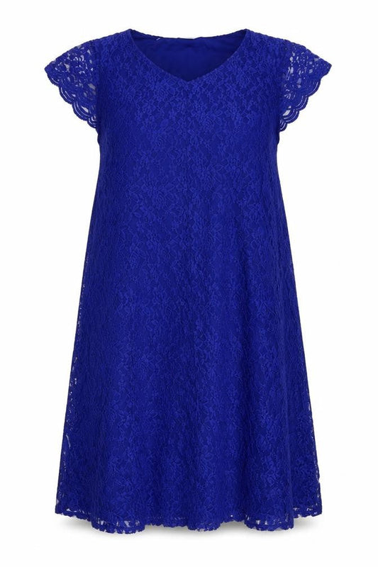 Julipa Plus Size Blue Lace Women's Dress