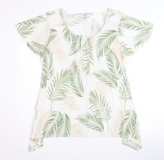 Classic Women's Multicoloured T-Shirt, Size 16, Scoop Neck