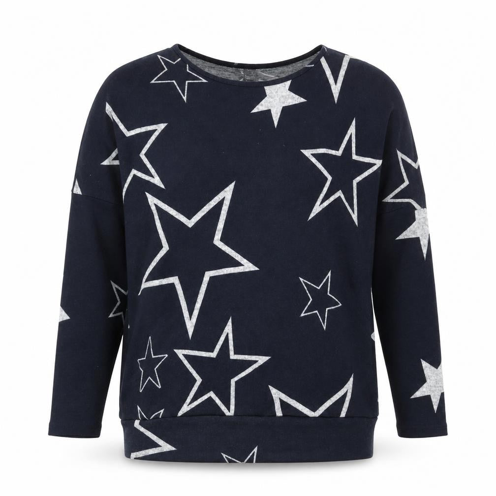 Izabel London Women's Blue Star Print Pullover Jumper Size 10