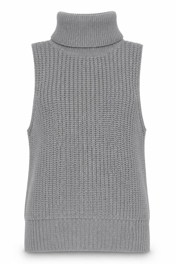Brave Soul Women's Grey Roll Neck Vest XS