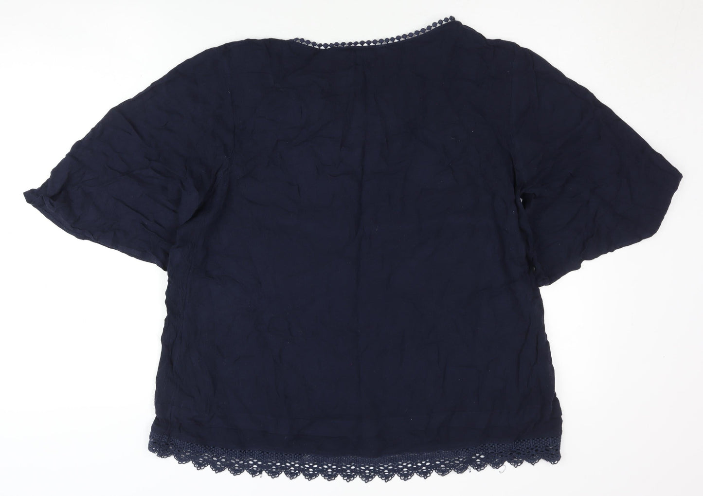 Vero Moda Women Blue M Blouse with Tassels Casual