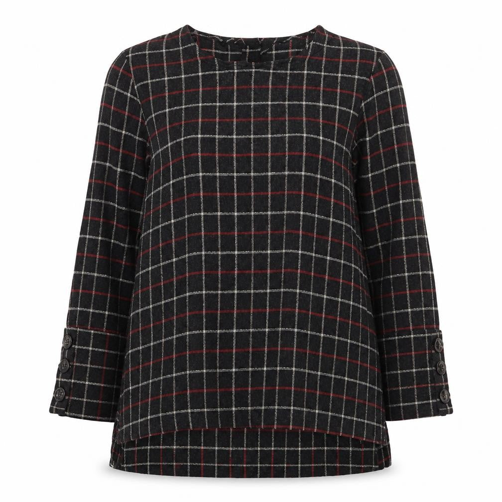 Zara Women's Black Checked Jumper XS