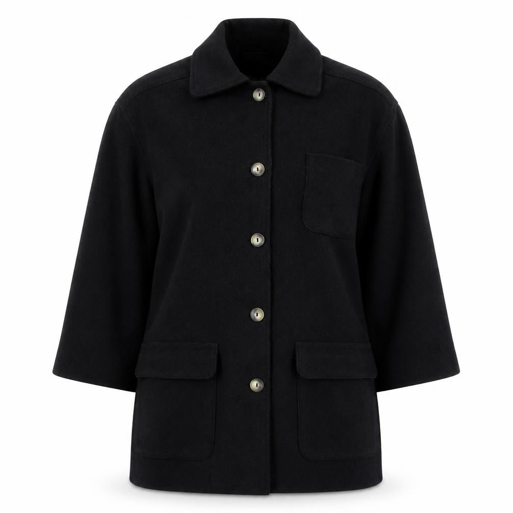 Coppernob Women's Black Wool Overcoat Size S