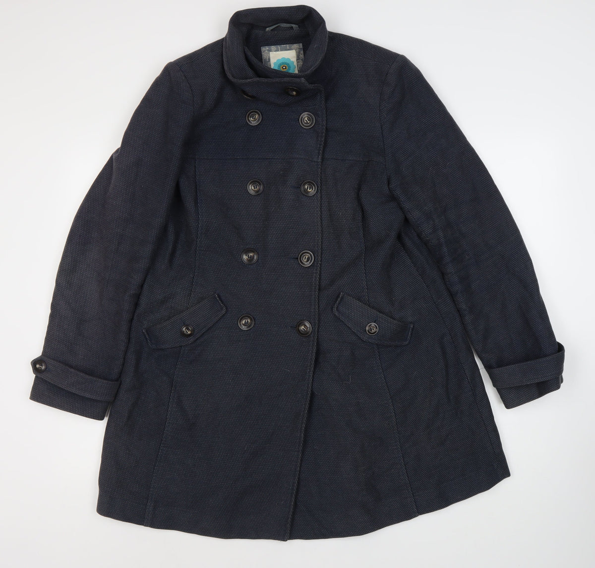 White Stuff Women's Blue Pea Coat Size 12 Classic Style