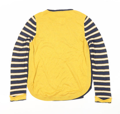 Back view of Mantaray Women's Multicoloured Striped jumper, size 10