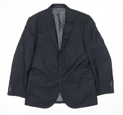 Greenwoods Men's Black Blazer, Size 38 Regular Fit