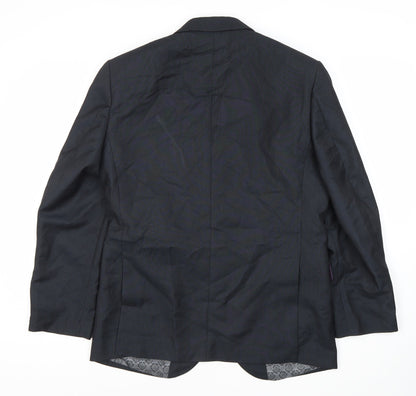 Greenwoods Men's Black Blazer, Size 38 Regular Fit
