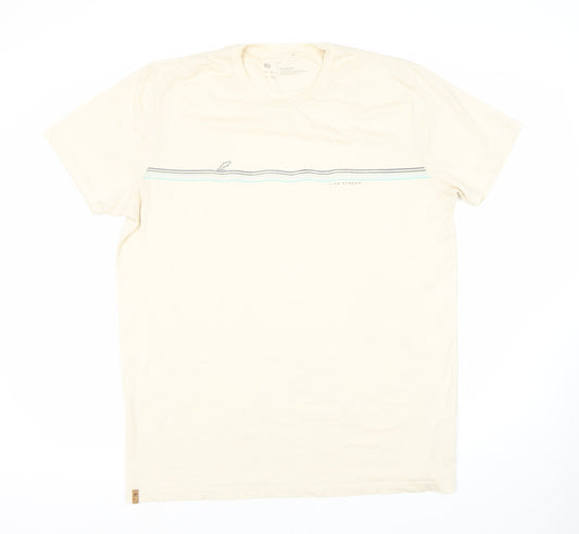 Treeblend Men's Ivory XL T-Shirt, Short Sleeve, Graphic Design