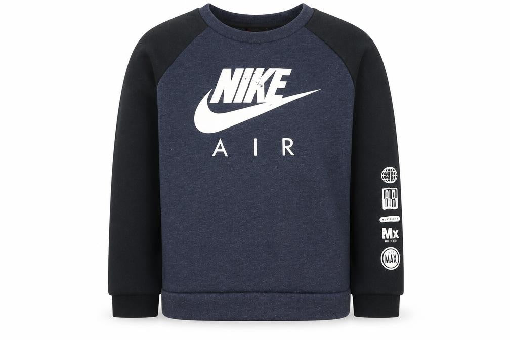 Nike Boys Blue Black Sweatshirt - Size 7-8 Yrs