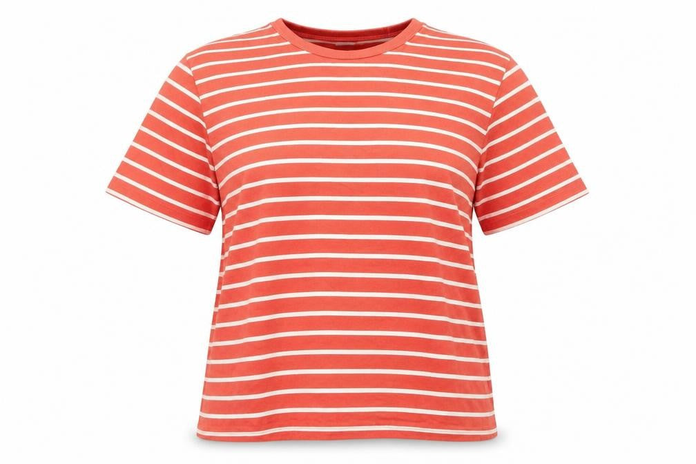 John Lewis Red Striped T-Shirt XL Casual Unisex