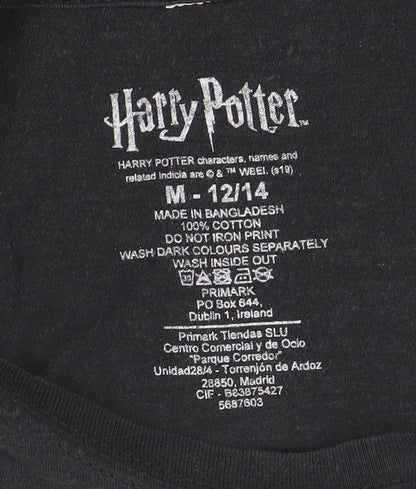 Harry Potter Women's Black Hogwarts T-Shirt, Size 12