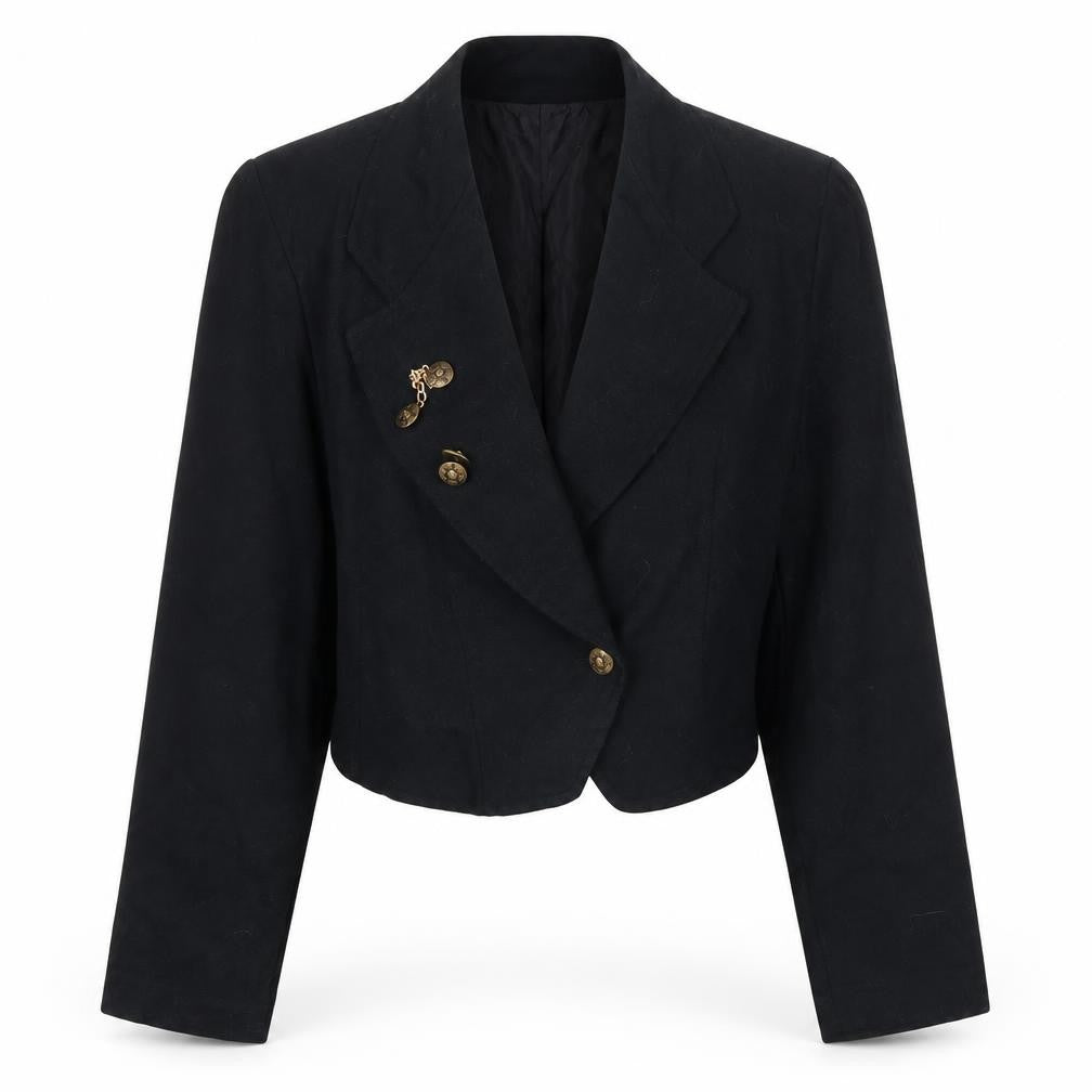 Clothes Circuit Women's Black Wool Blazer M
