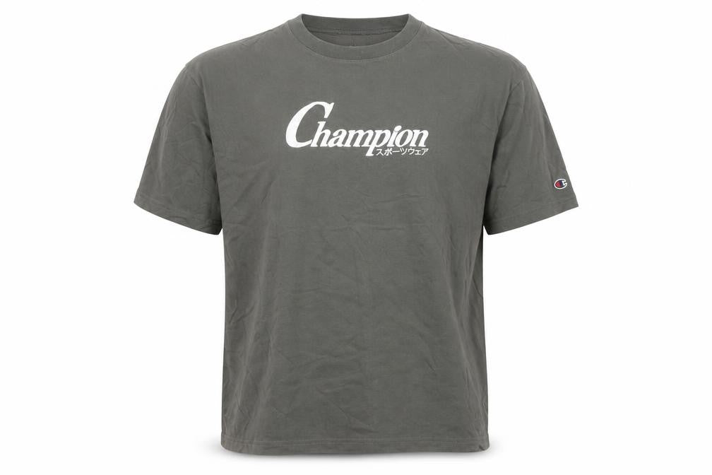 Champion Men's Grey Short Sleeve T-Shirt, L