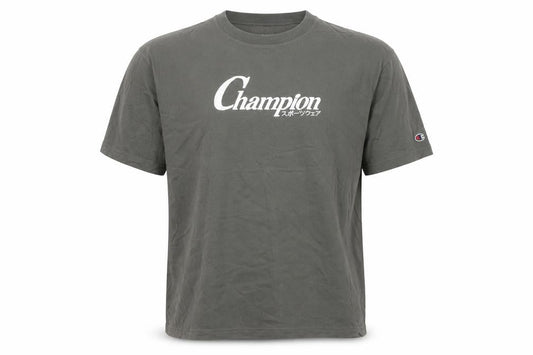 Champion Men's Grey Short Sleeve T-Shirt, L
