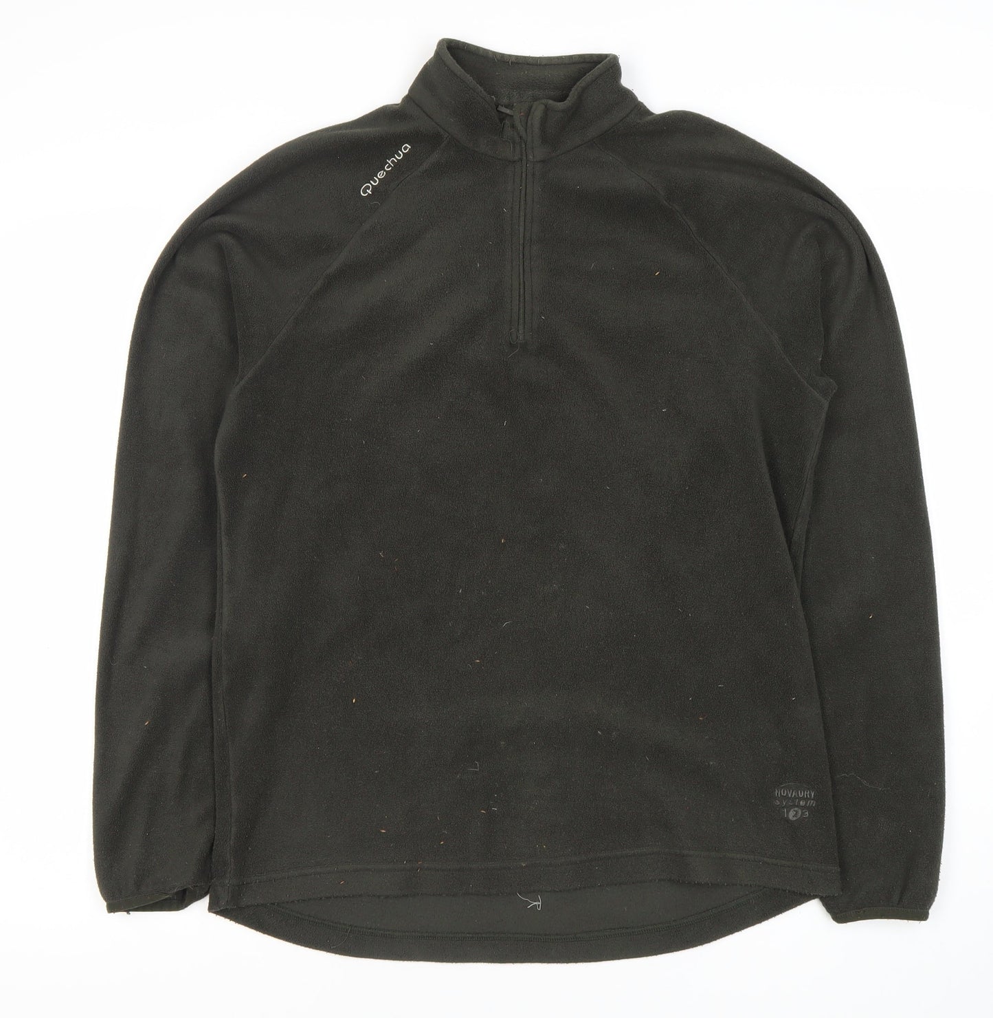 Quechua Men's Black Fleece 1/2 Zip Sweatshirt M