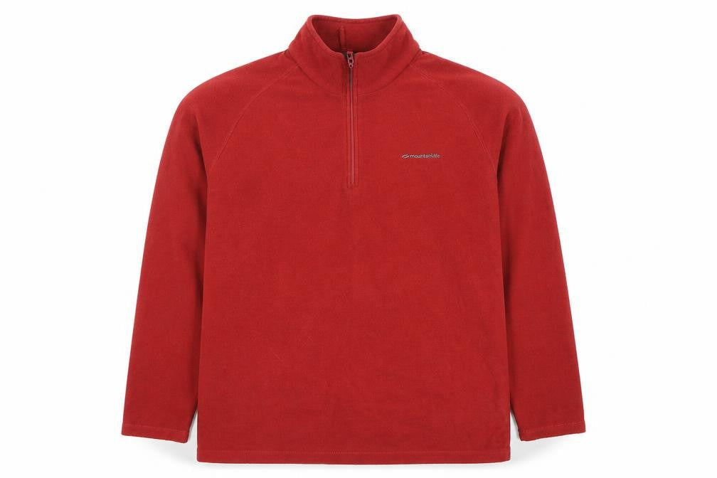 Mountain Life Men's Red XL Fleece Pullover Sweatshirt