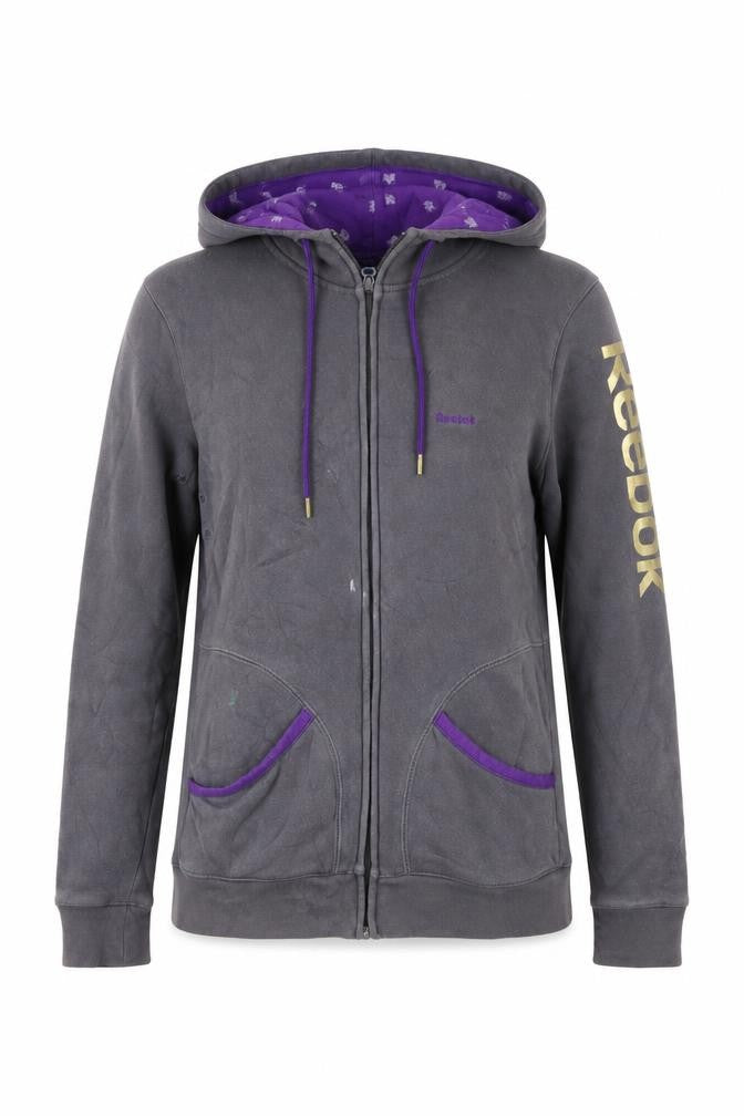 Reebok Women's Grey Full Zip Hoodie XS