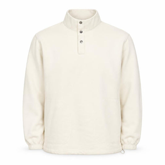 JACK & JONES Beige XL Men's Henley Sweatshirt