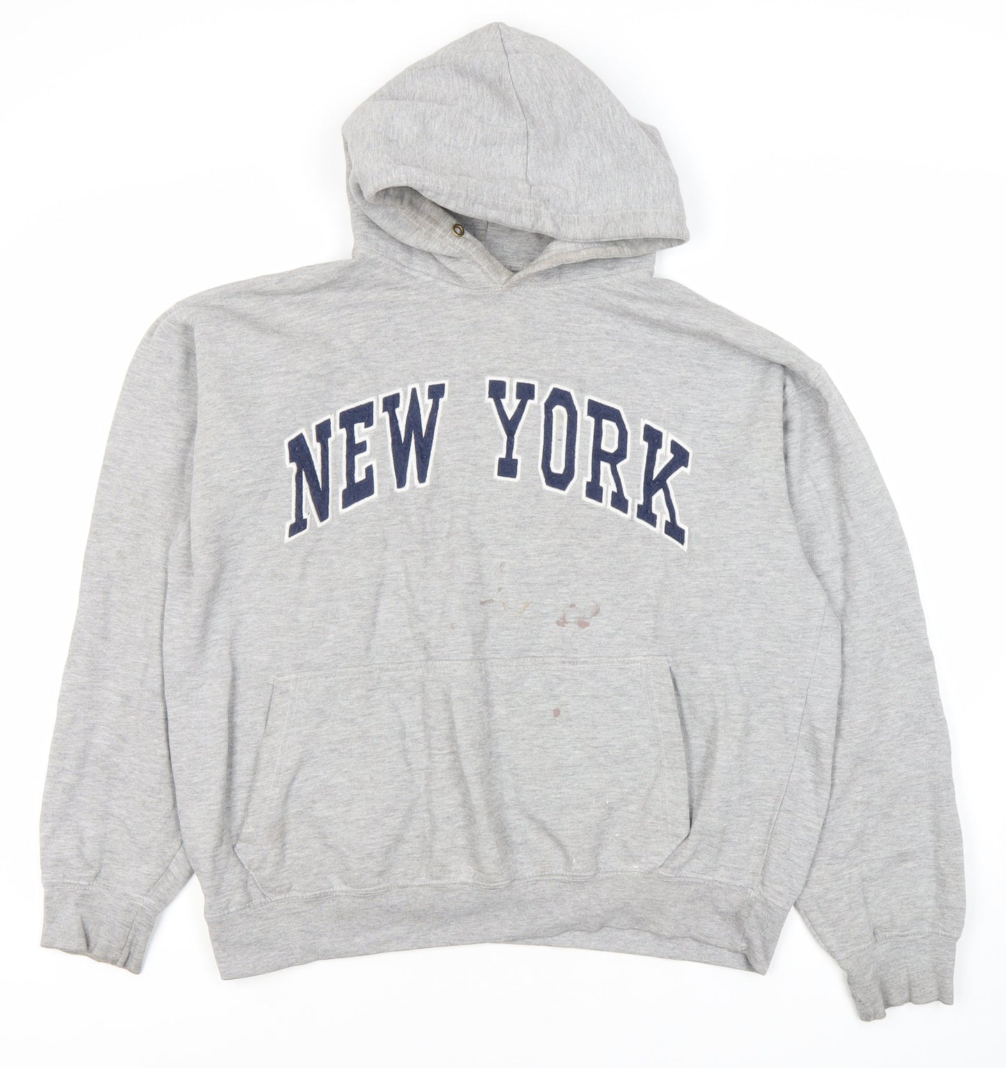 NYC Unisex Adults Grey Pullover Hoodie L