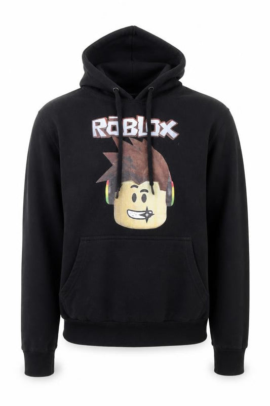 DE-LUX Mens Black XS Hoodie with Graphic Print