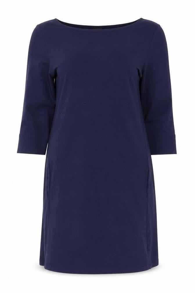 ESPRIT Women's Blue 3/4 Sleeve Shift Dress Size 12