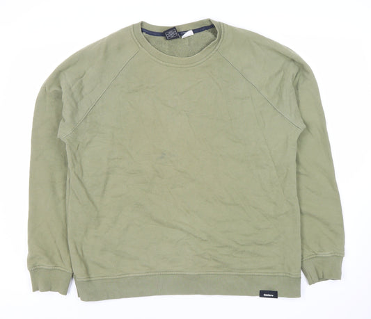 Inis Meáin Men's Green Pullover Sweater, Size L, Organic Cotton