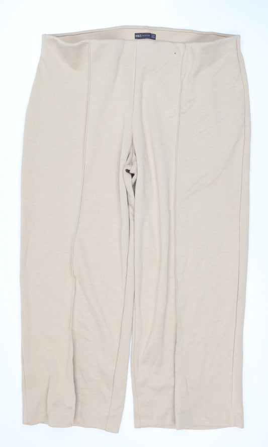 Marks and Spencer Women's Beige Trousers Size 24