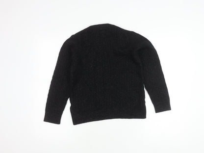 Jack Wills Black Wool Kids Pullover Jumper Size 16