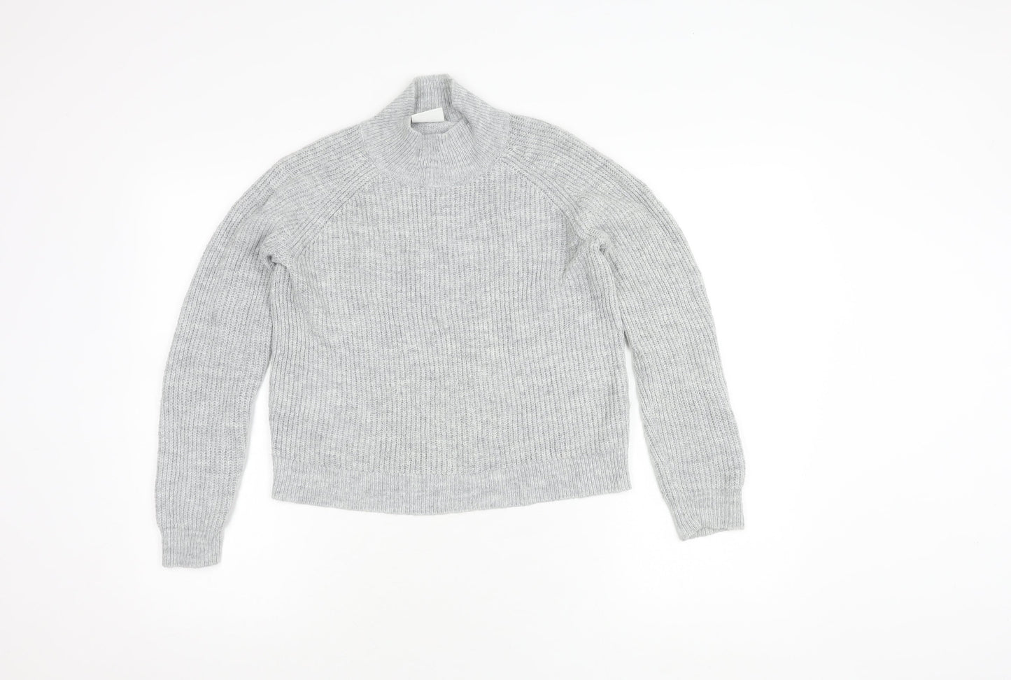 Vila Women's Grey Roll Neck Knit Pullover Jumper S