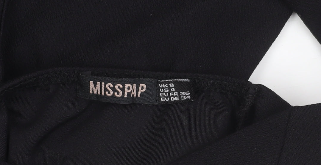 MISSPAP Women's Black Bodycon Dress Size 8 Party/Cocktail
