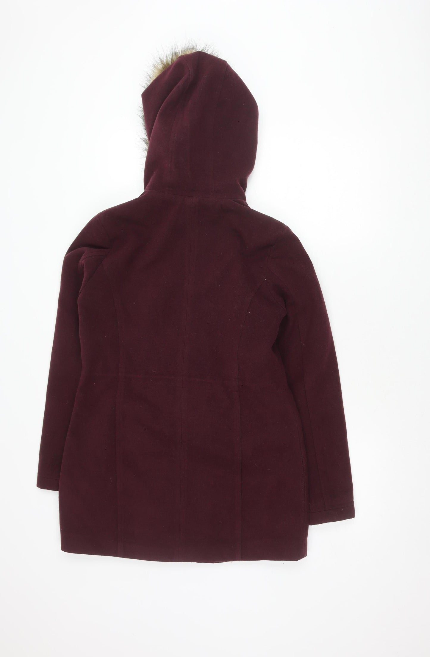 New Look Women's Red Parka Coat Size 8