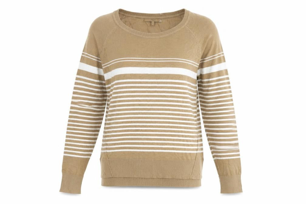 Next Women's Beige Striped Pullover Jumper, Size 12