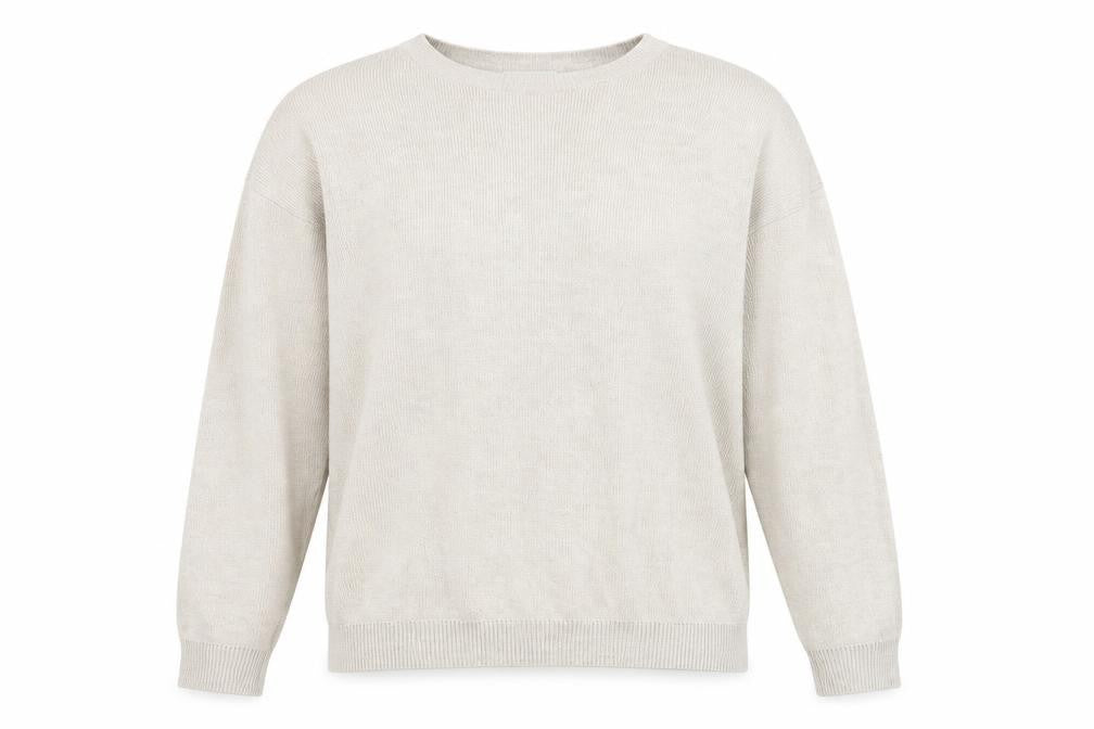 BHS Women's Beige Acrylic Crew Neck Jumper Size 14-16