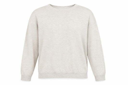 BHS Women's Beige Acrylic Crew Neck Jumper Size 14-16