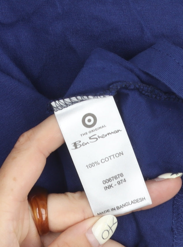 Ben Sherman Men's Blue T-shirt, Size XL.