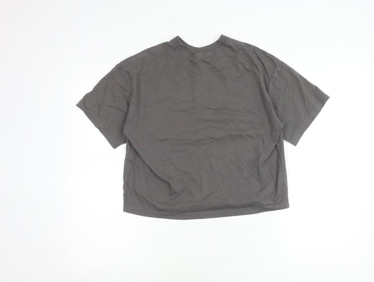H&M Women's Grey Basic T-Shirt XS, Casual Essential