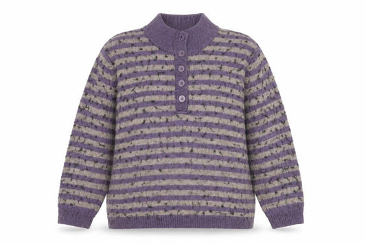 Damart Women's Purple Henley Jumper XL