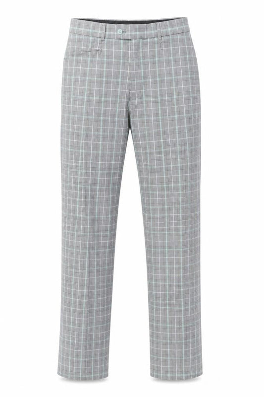 Stromberg Men's Grey Check Trousers 36L Business Style