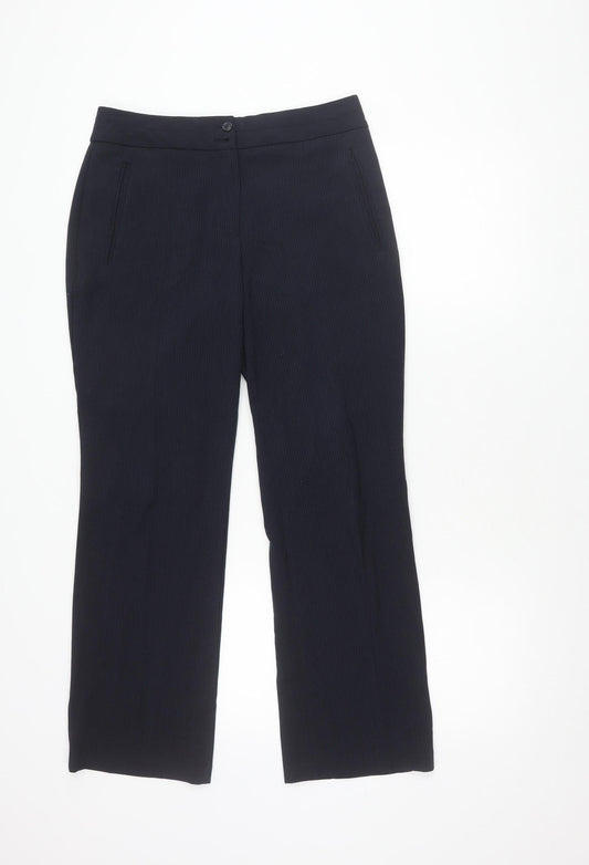 Marks and Spencer Women's Black Straight Trousers UK 10