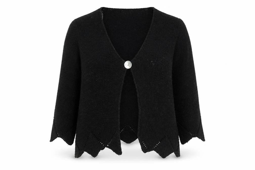 BHS Women's Black V-Neck Cardigan, Size 20