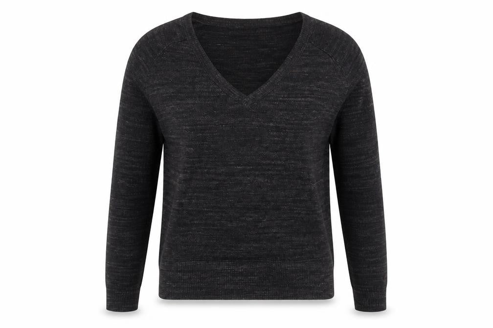 Next Women's Black V-Neck Cotton Pullover Jumper Size 6