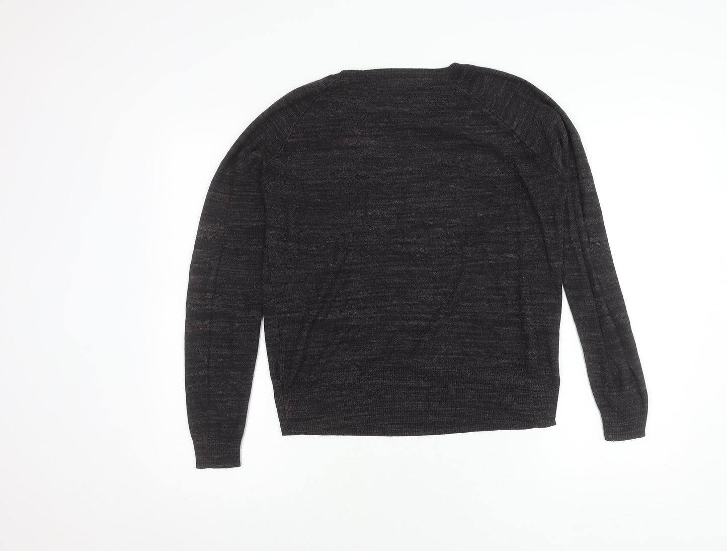 Next Women's Black V-Neck Cotton Pullover Jumper Size 6