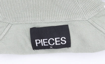Pieces Women's Green Pullover Jumper Size M