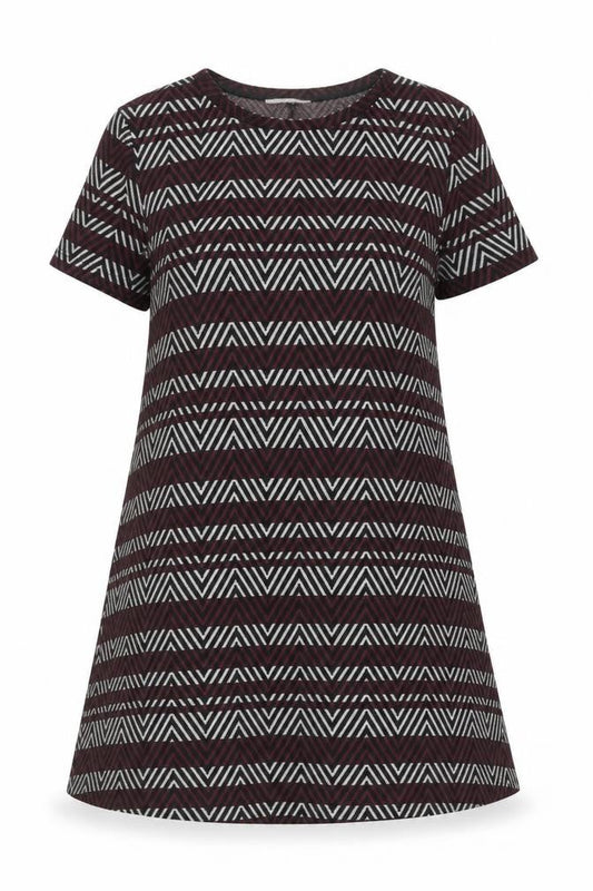 Zara Women's Multicoloured Geometric Shift Dress Size 12