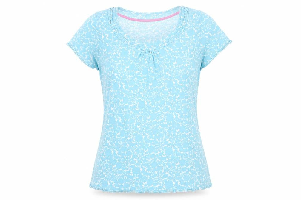 Boden Women's Blue T-Shirt Size 4 Scoop Neck