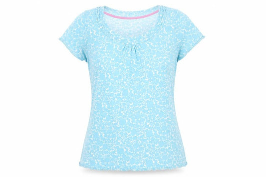 Boden Women's Blue T-Shirt Size 4 Scoop Neck
