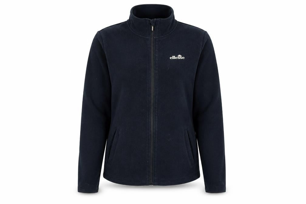Ellesse Women's Black Zip Jacket, Size L, Logo Accent