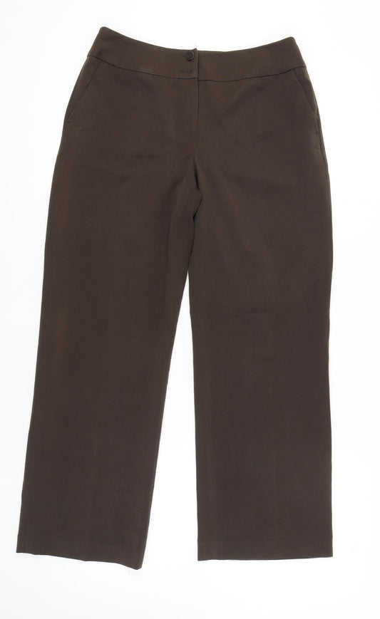 BHS Women's Brown Classic Trousers - Size 12