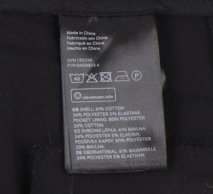 H&M Women's Black Flat Front Trousers Size 14