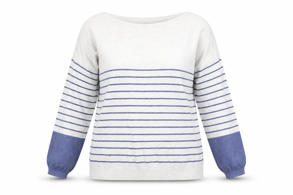 Esprit Women’s Blue Striped 2XL Pullover Jumper